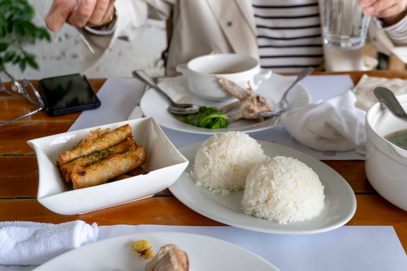 First meal at Basco. Some lumpiang Shanghai with a simple soup.