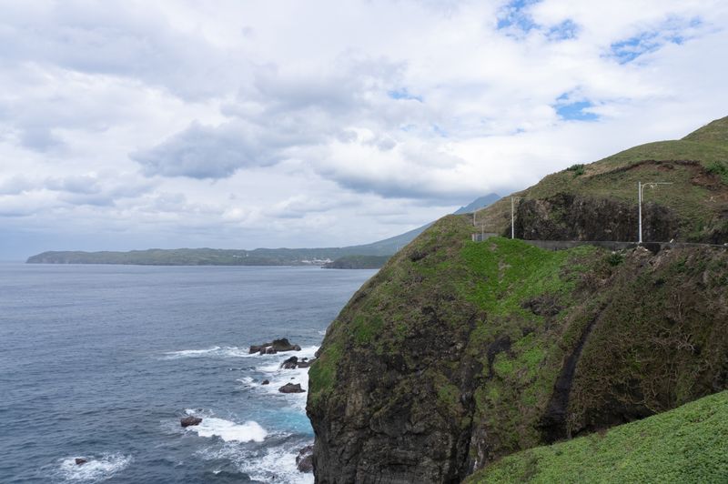Cliffside with Basco and Iraya peeking through. Taken from Chawa Viewing Deck, facing North.