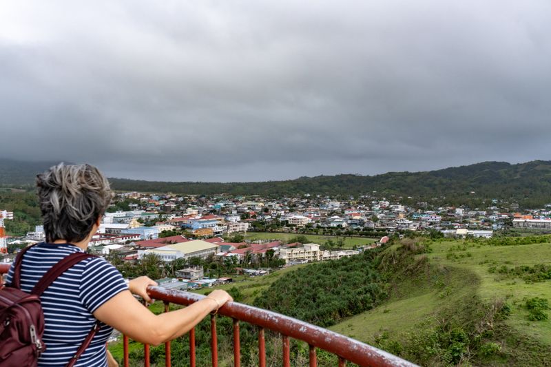 My mom looking over Basco, from the lighthouse.