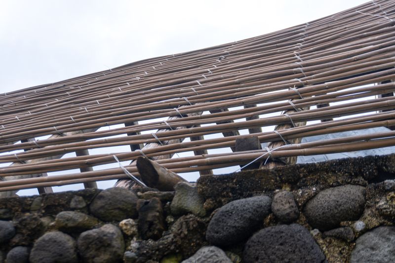 The roof frame without the kugon.