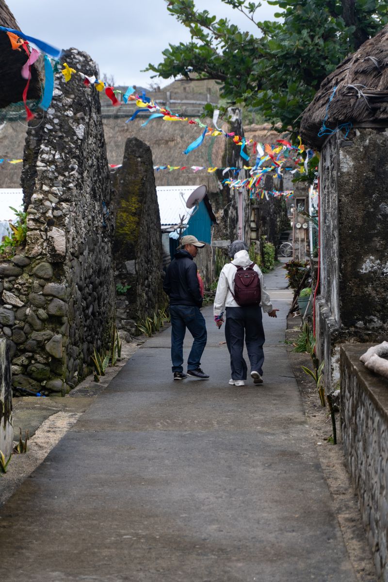 Manny and my mom down the alley in Savidug.