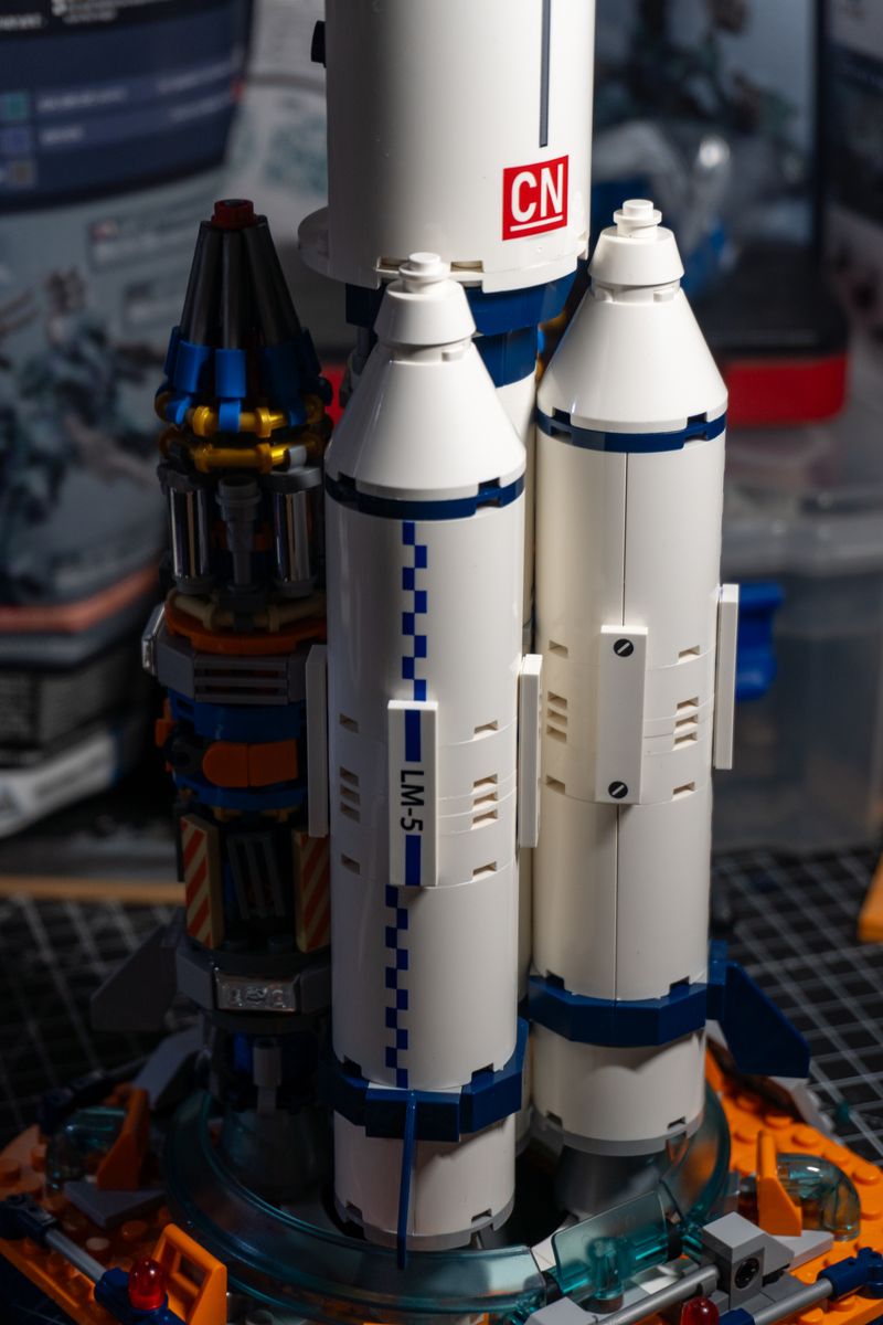 The assembled booster rockets.