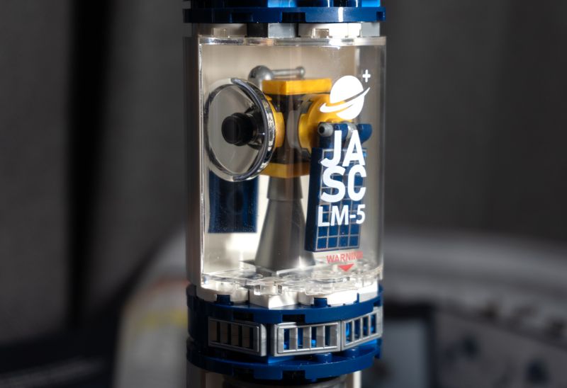 Close-up of the satellite.