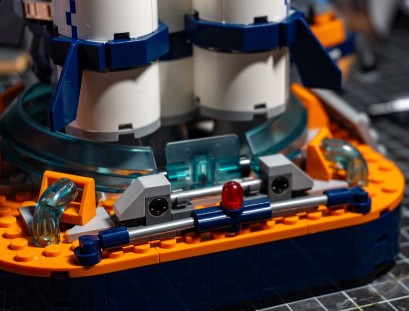 Close-up on the rear of the launchpad.