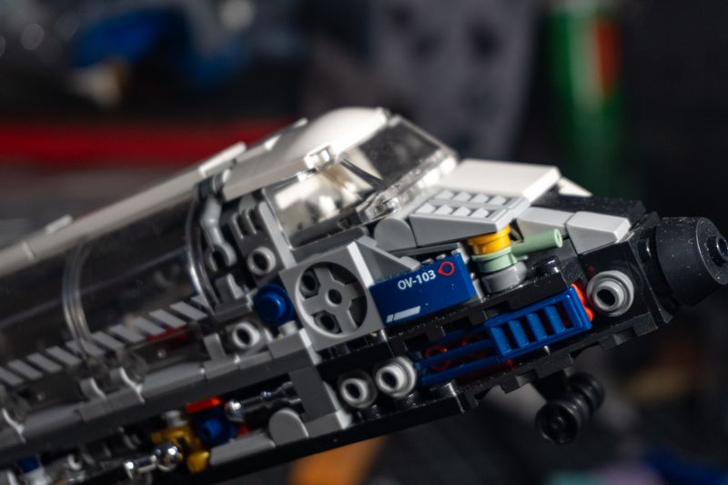 The disassembled side of the cockpit area.
