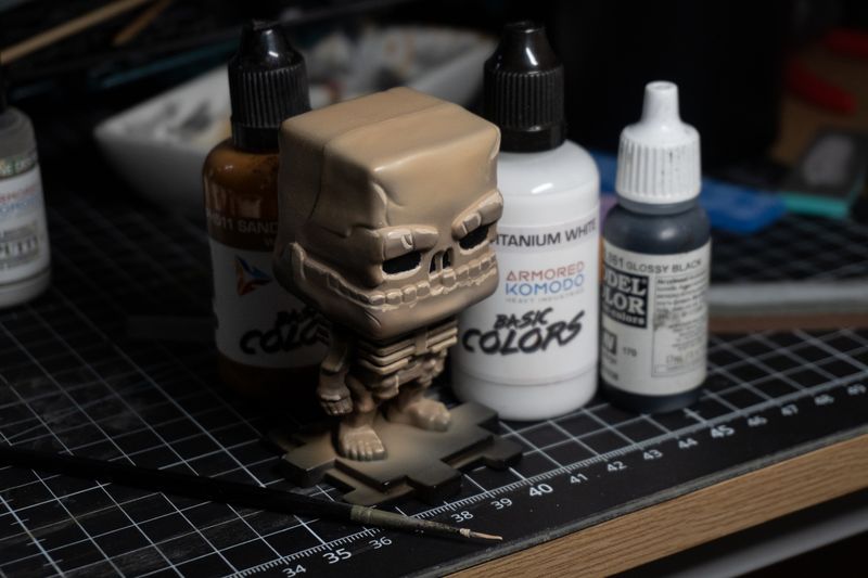 After the brush painting pass.